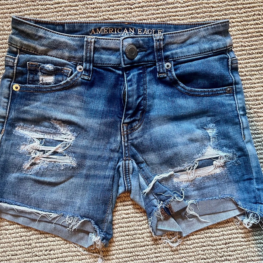 American Eagle Distressed Denim Shorts